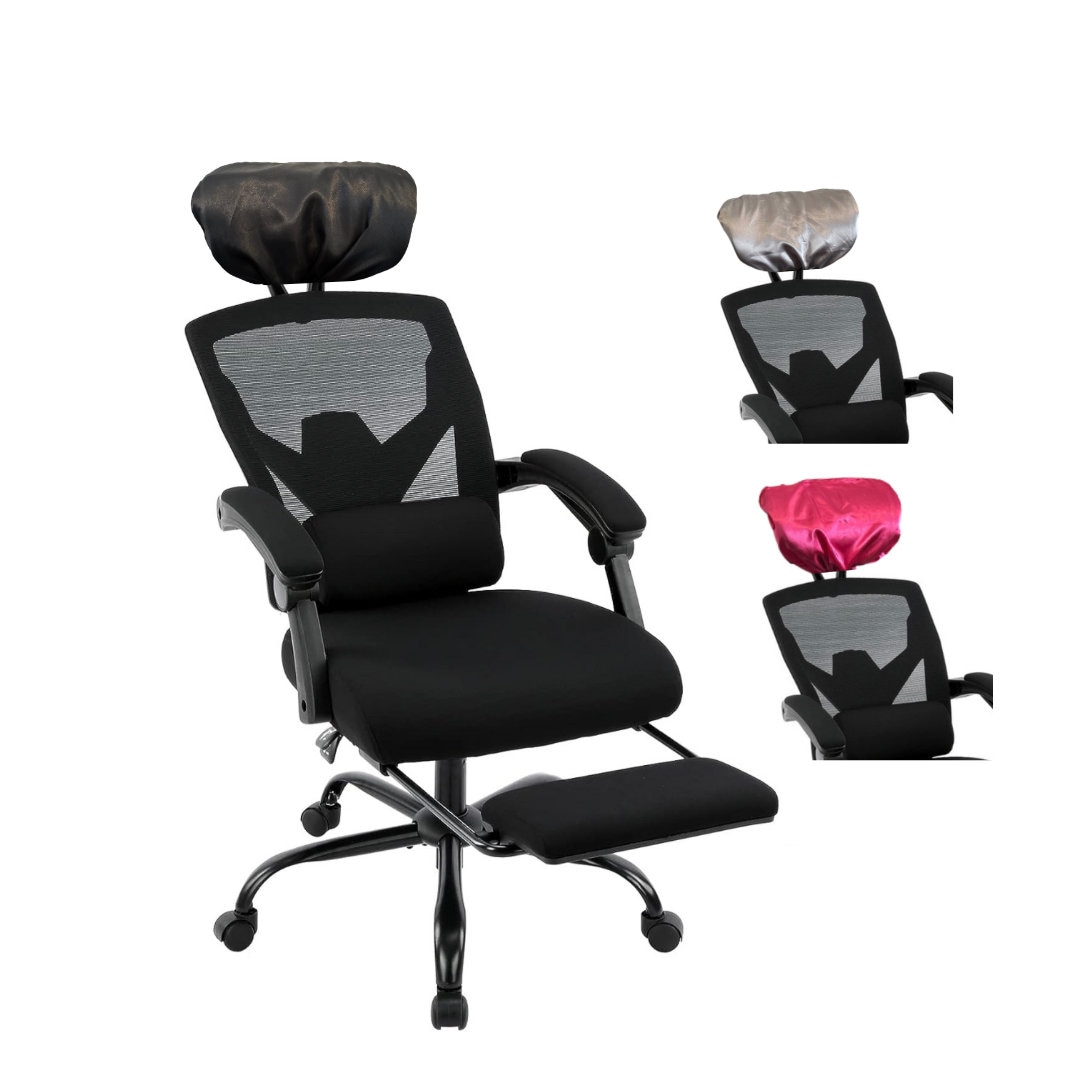Satin Office Chair Head Rest Cover Office Headrest Cover Work at Home Head Rest Office Chair