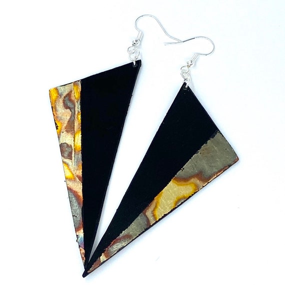 Upcycled Vinyl Record Earrings