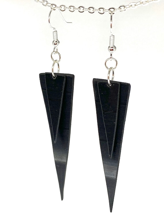 Upcycled Vinyl Record Earrings - Nothing New by Ruthie Ru