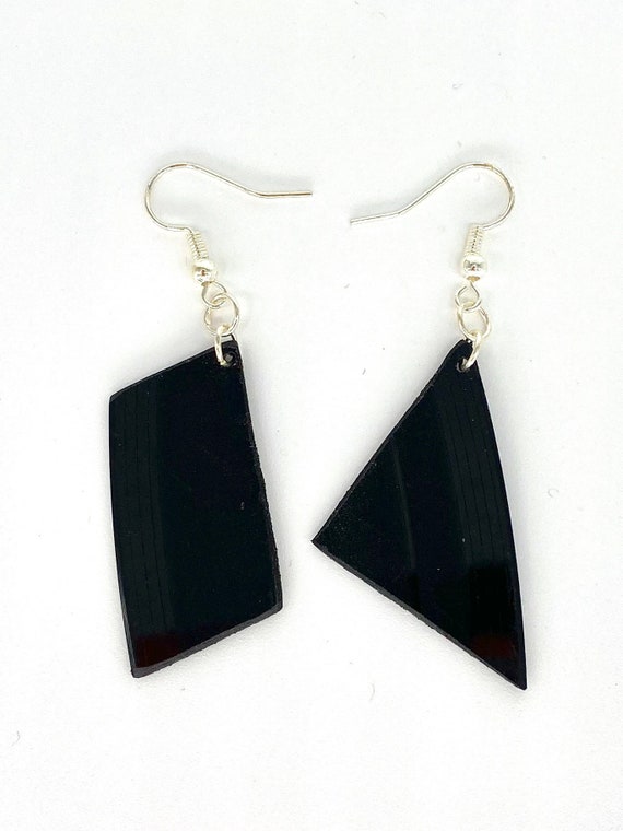 Upcycled Vinyl Record Earrings - Nothing New by Ruthie Ru