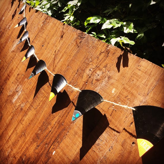 Upcycled Vinyl Record Bunting - Nothing New by Ruthie Ru