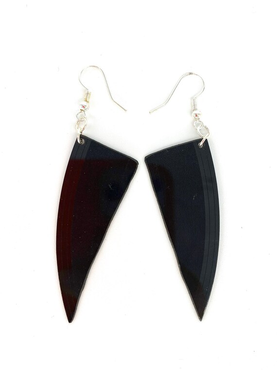 Upcycled Vinyl Record Earrings - Nothing New by Ruthie Ru