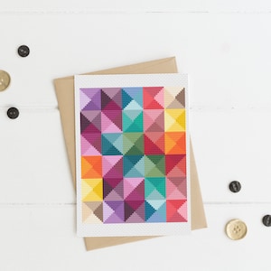 Geometric Squares -Modern Cross Stitch Pattern