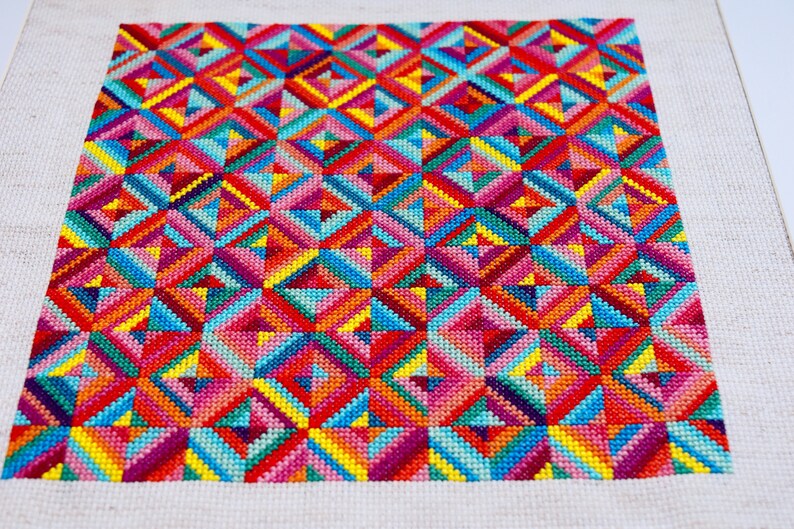 Modern Cross Stitch Pattern Geometric Print Etsy