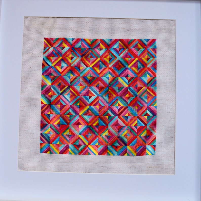 Modern Cross Stitch Pattern Geometric Print Etsy UK