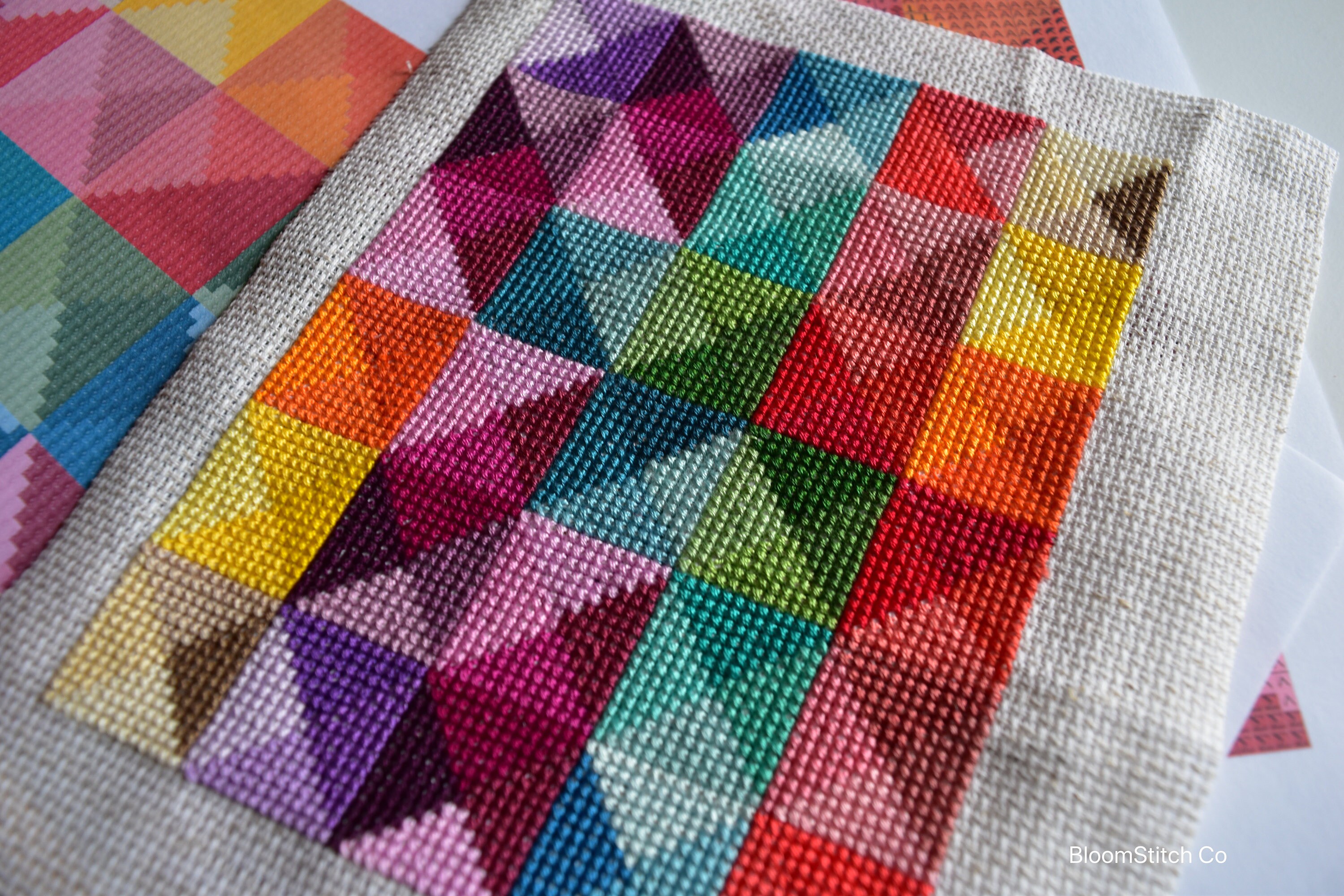 Geometric Squares -modern Cross Stitch Pattern - Etsy