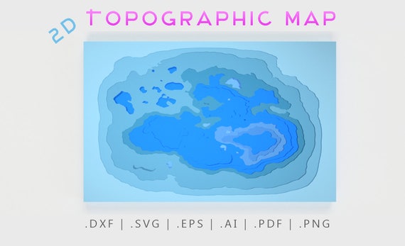 Download Topographic Map Vector Topo Maps Topographical Map Mountain Etsy