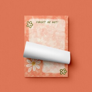 Forget Me Not Memo Pad - blocco note, cancelleria, lista della spesa, lista delle cose da fare, pianificatore