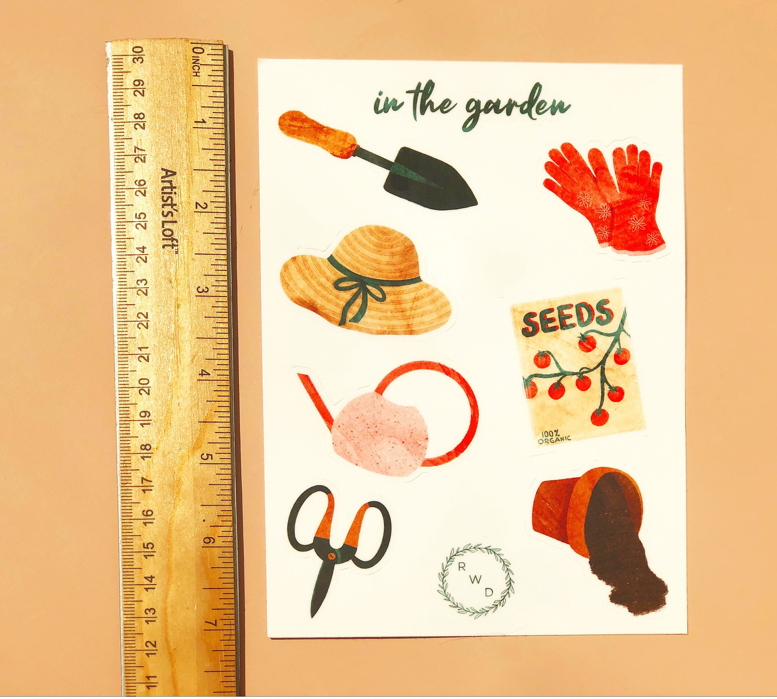 In The Garden Vinyl Sticker Set