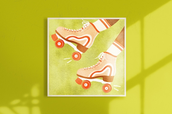 Roller Skates 8x8 Square Print