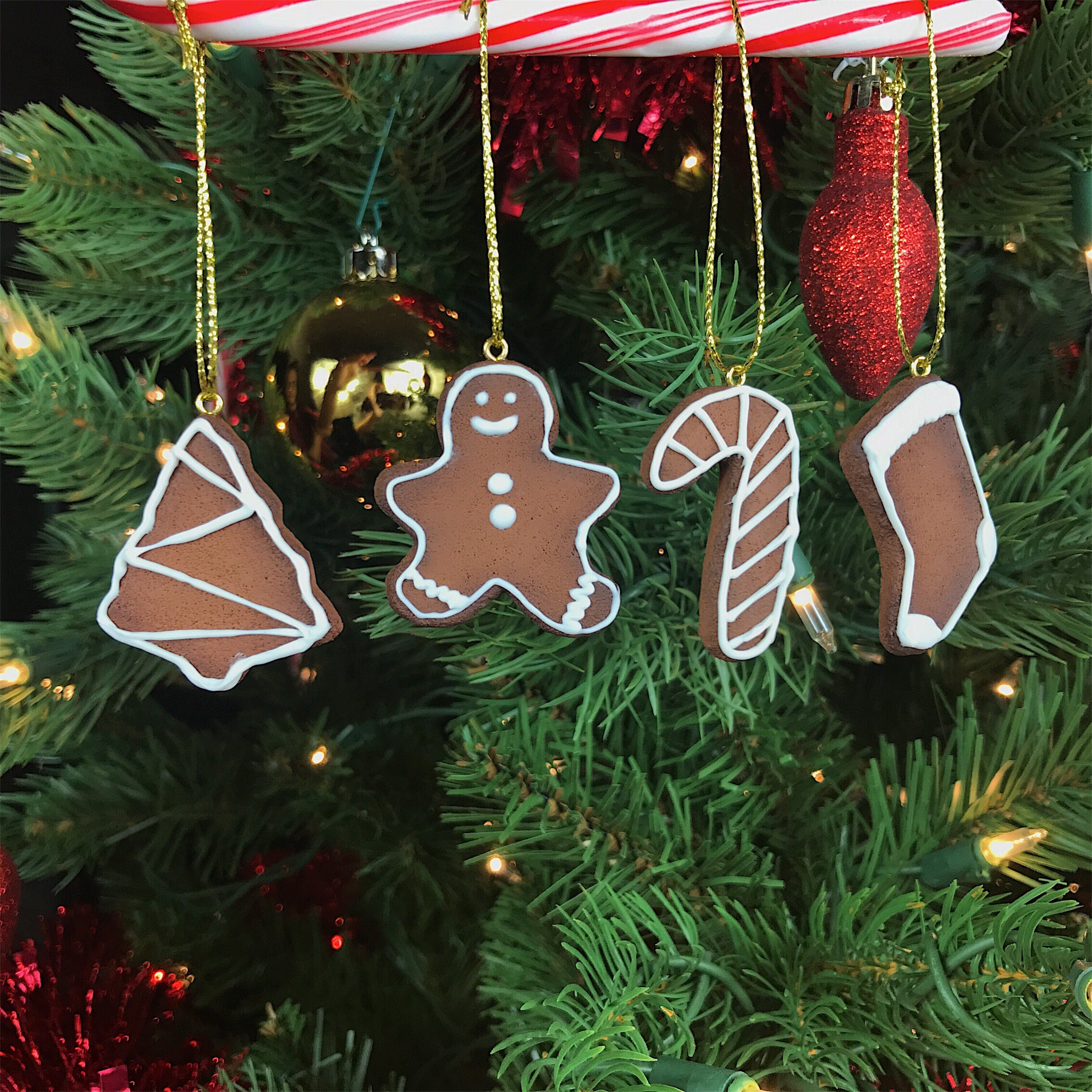Gingerbread Cookie Ornament Set 4pcs