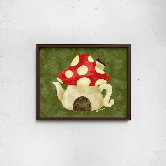 Mushroom Teapot Print