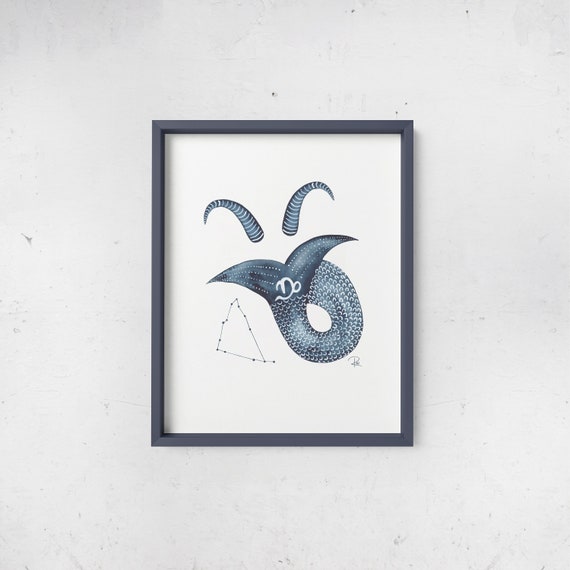 Capricorn Watercolor Print - ZODIAC SERIES