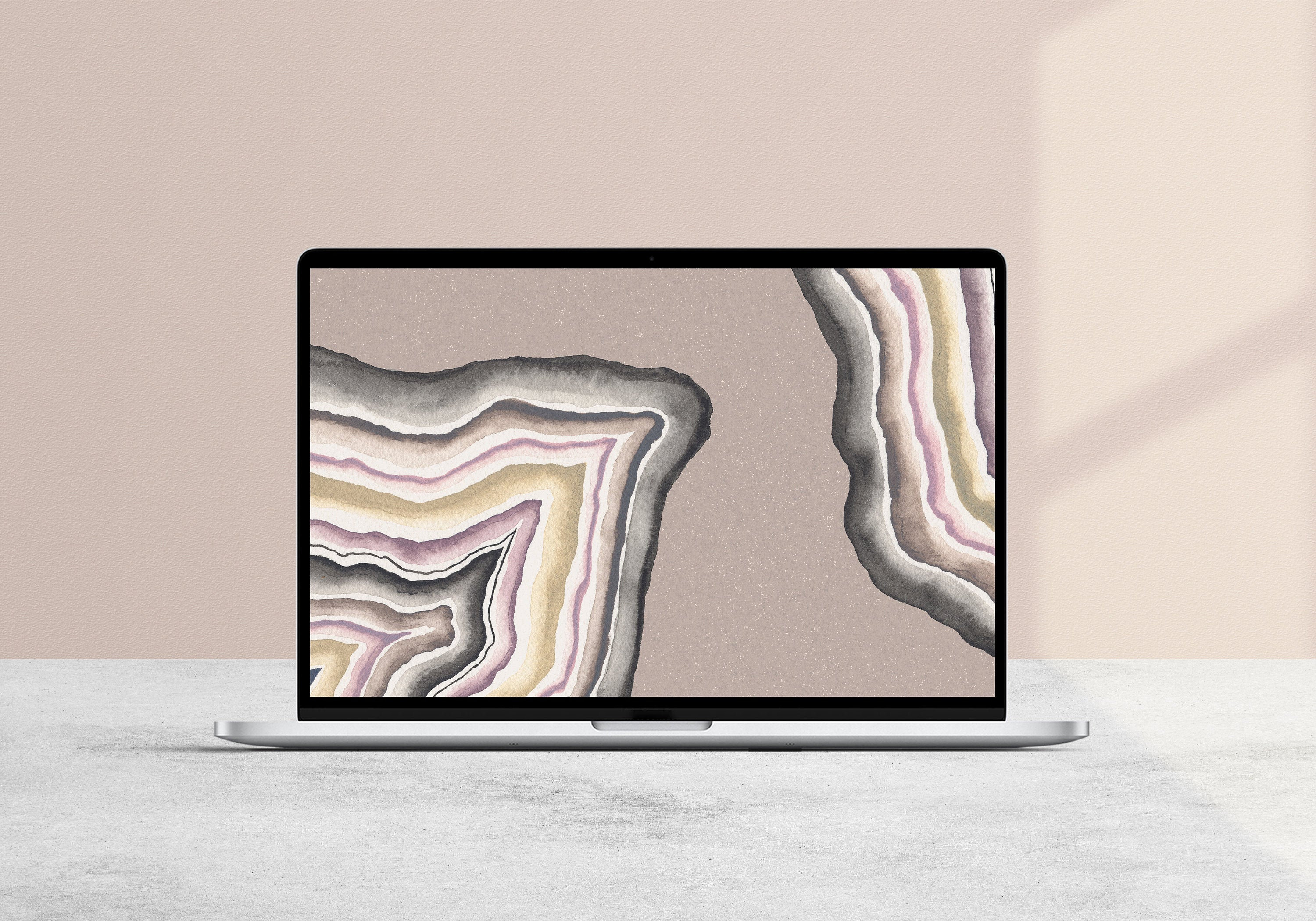 Neutral Toned Geode Desktop Wallpaper Neutral Toned Geode Desktop Wallpaper