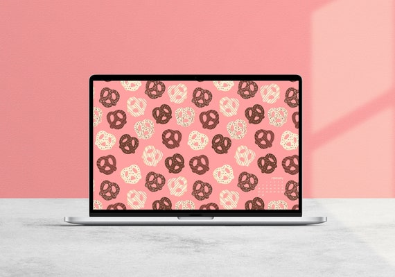 Valentine's Day Pretzels Desktop Wallpaper - February 2022