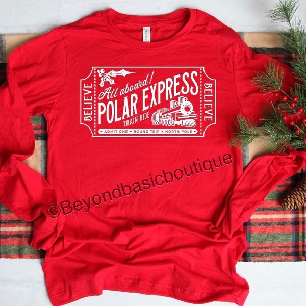 Youth Polar Express Shirt - Polar Express Shirt - Polar Express Shirt - Kids Christmas Shirt - Christmas Shirt