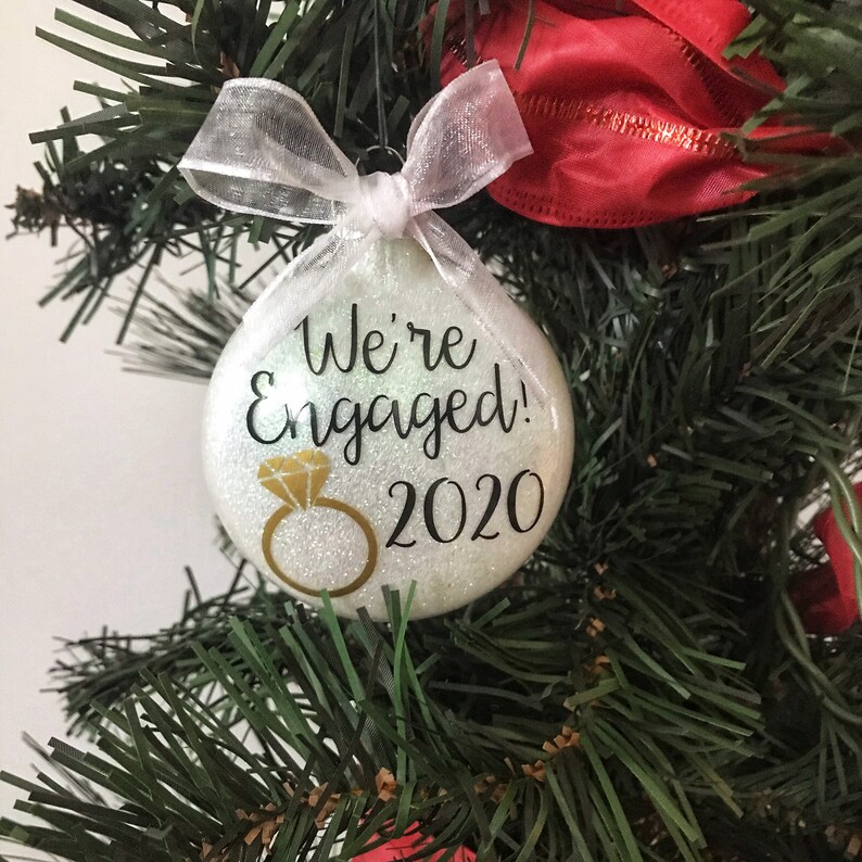 Engagement Ornament / We're Engaged Ornament / Wedding Etsy