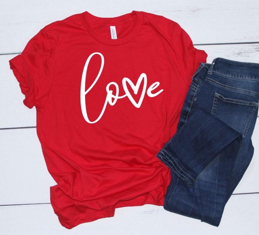 Love Shirt Valentine's Shirt Plus Size Tee Love - Etsy