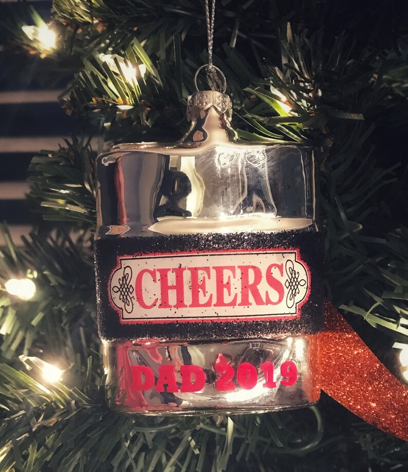 Flask Ornament Bar Tender Ornament Liquor Bottle Ornament Christmas Ornament Christmas Gift