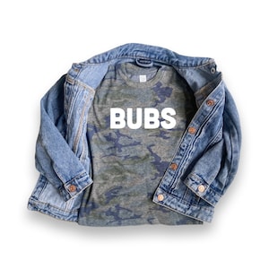 BUBS onesie/toddler tshirt in vintage camo