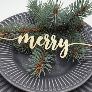 Merry Place Cards, Personalisierte Tischkarten, Personalisierte Tischdekoration, Belive Holly Jolly
