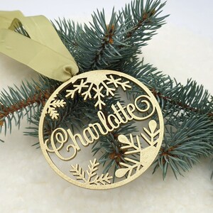 Ornamento natalizio personalizzato, Ornamento dell'albero personalizzato della pallina di Natale, Decorazione natalizia personalizzata, Etichette di calze di Natale