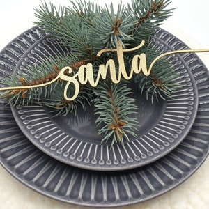 Weihnachtsmann Tischkarten, Personalisierte Tischkarten, Personalisierte Tischdekoration, Belive Holly Jolly