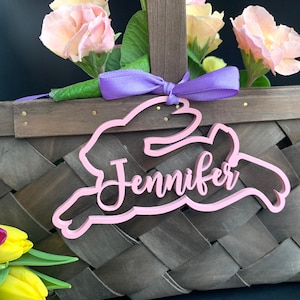 Paasmand tags, Aangepaste konijn tags, Aangepast Konijn naam tags, Gepersonaliseerde Pasen Plaats kaarten, Pasen Tafel Decor, Cadeau