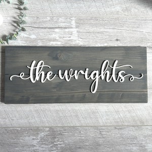 Custom Wood Sign, Personalized Family Name Sign, Wedding Gift, Last Name Pallet Sign, Anniversary Gift, Home Wall Decor