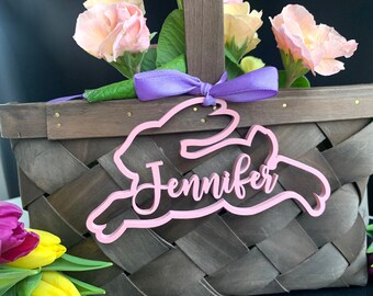 Easter basket tags, Customized bunny tags, Custom Rabbit name tags, Personalized Easter Place cards, Easter Table Decor, Gift