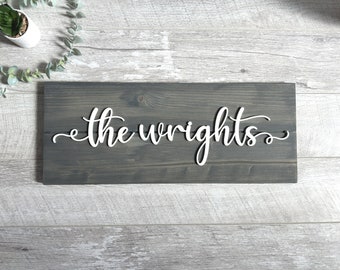 Custom Wood Sign, Personalized Family Name Sign, Wedding Gift, Last Name Pallet Sign, Anniversary Gift, Home Wall Decor
