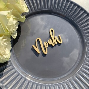 Benutzerdefinierte Hochzeits-Platzkarten, personalisierte Dinner-Namensschilder, romantische hölzerne Eskortkarten, Tischdekoration, Gedeck tags