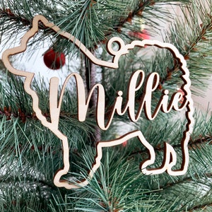 Ornement de chien Eurasier, ornement personnalisé de race de chien, ornement de Noël personnalisé, ornement d’animal de compagnie en bois, décor d’arbre de Noël
