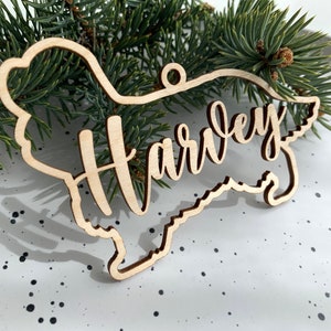 Cavalier King Charles Spaniel Ornamento, Ornamento di razza di cane personalizzato, Ornamento di Natale personalizzato, Ornamento per animali in legno, Decorazione dell'albero di Natale
