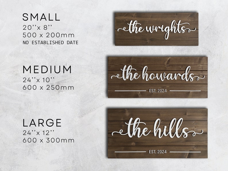 Script Family Name Sign Custom Wood Sign, Personalized Family Name Sign, Wedding Gift, Last ...