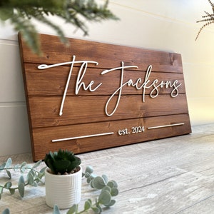 Custom Wood Sign, Personalized Family Name Sign, Wedding Gift, Last Name Pallet Sign, Anniversary Gift, Home Wall Decor