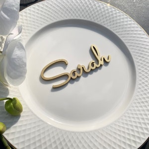 Hochzeit Tischkarten, Benutzerdefinierte Namensteller, Personalisierte Abendessen Tischkarten, Hölzerne Eskortkarten, Tischdekoration, Gedeck Tags