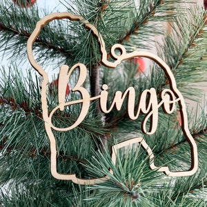 Ornement de chien de berger anglais ancien, ornement personnalisé de race de chien, ornement de Noël personnalisé, ornement en bois pour animaux de compagnie, décor d’arbre de Noël