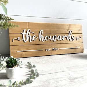 Custom Wood Sign, Personalized Family Name Sign, Wedding Gift, Last Name Pallet Sign, Anniversary Gift, Home Wall Decor