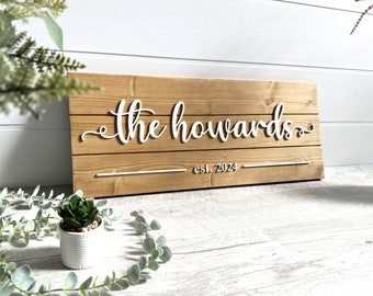 Custom Wood Sign, Personalized Family Name Sign, Wedding Gift, Last Name Pallet Sign, Anniversary Gift, Home Wall Decor
