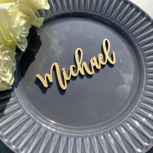 Custom Wedding place cards, Personalized Dinner name plates, Romantic Wooden Escort Cards, Table Decoration, Place Setting tags