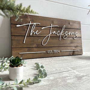 Custom Wood Sign, Personalized Family Name Sign, Wedding Gift, Last Name Pallet Sign, Anniversary Gift, Home Wall Decor