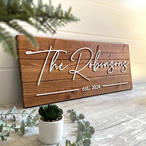 Custom Wood Sign, Personalized Family Name Sign, Wedding Gift, Last Name Pallet Sign, Anniversary Gift, Home Wall Decor