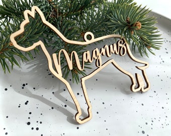 Great Dane Dog Ornament, Personalized Dog Breed Ornament, Custom Christmas Ornament, Wooden Pet Ornament, Christmas Tree Decor