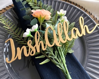 Personalized InshAllah Ramadan Place Cards, Eid Decor