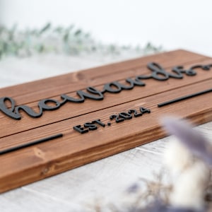 Custom Wood Sign, Personalized Family Name Sign, Wedding Gift, Last Name Pallet Sign, Anniversary Gift, Home Wall Decor