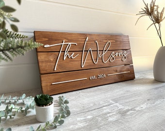 Custom Wood Sign, Pallet Sign, Personalized Family Name Sign, Wedding Gift, Last Name Pallet Sign, Anniversary Gift, Home Wall Decor