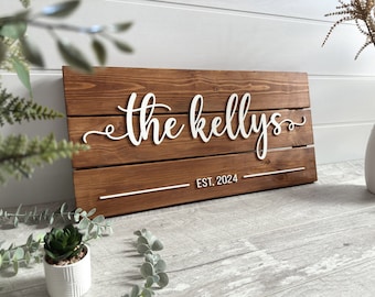 Custom Wood Sign, Pallet Sign, Personalized Family Name Sign, Wedding Gift, Last Name Pallet Sign, Anniversary Gift, Home Wall Decor