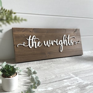 Custom Wood Sign, Personalized Family Name Sign, Wedding Gift, Last Name Pallet Sign, Anniversary Gift, Home Wall Decor