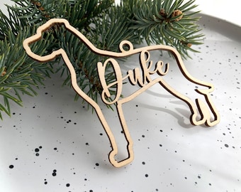 Great Dane Dog Ornament, Personalized Dog Breed Ornament, Custom Christmas Ornament, Wooden Pet Ornament, Christmas Tree Decor